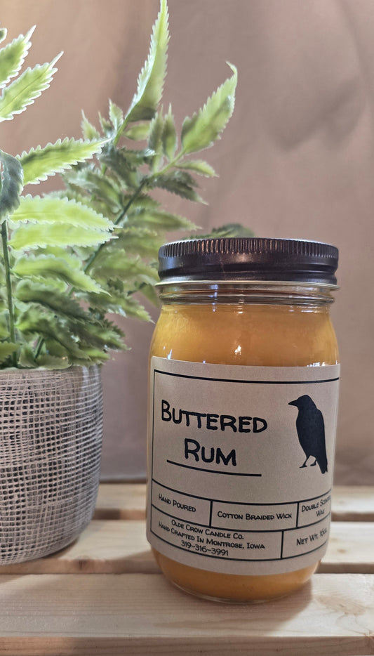 16oz Buttered Rum candle