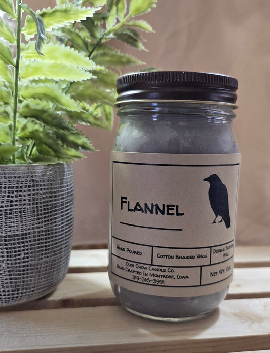 16oz Flannel candle