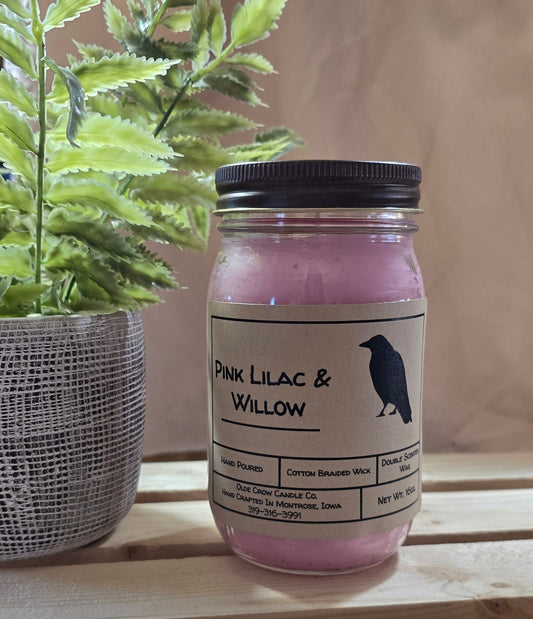 16oz Pink Lilac & Willow candle