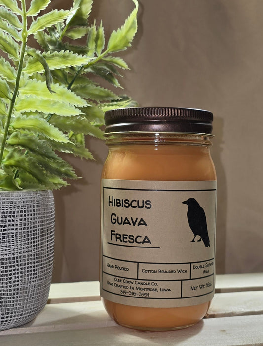 16oz Hibiscus Guava Fresca candle