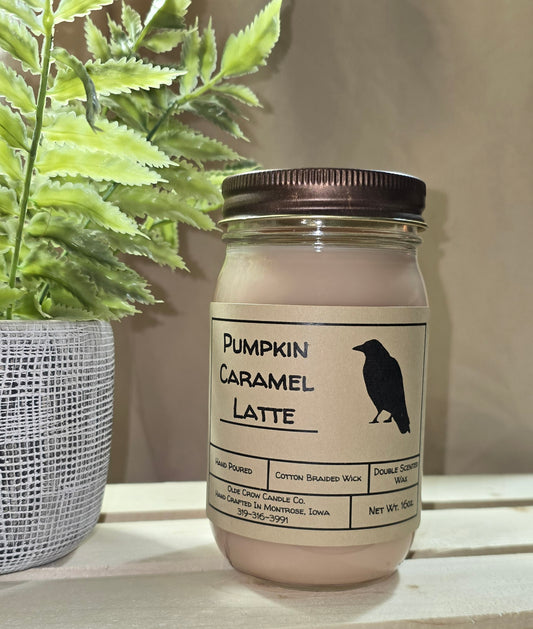 16oz Pumpkin Caramel Latte candle